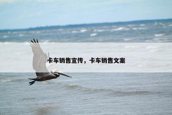 卡车销售宣传，卡车销售文案