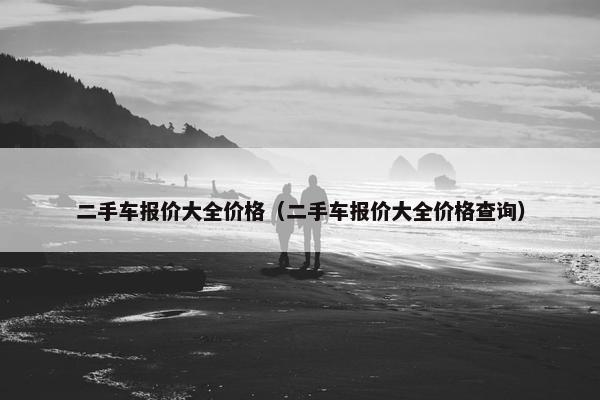 二手车报价大全价格（二手车报价大全价格查询）