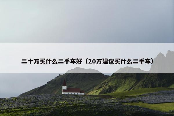 二十万买什么二手车好（20万建议买什么二手车）