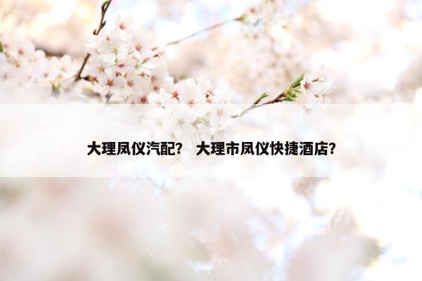 大理凤仪汽配？ 大理市凤仪快捷酒店？