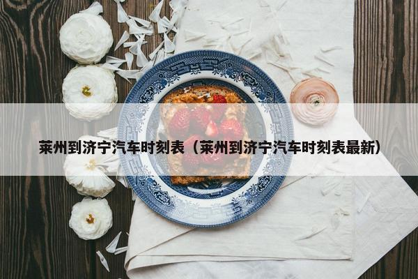 莱州到济宁汽车时刻表（莱州到济宁汽车时刻表最新）