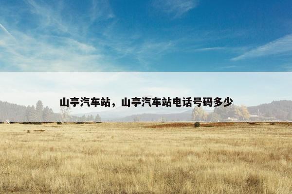 山亭汽车站，山亭汽车站电话号码多少