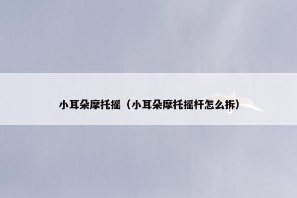 小耳朵摩托摇（小耳朵摩托摇杆怎么拆）
