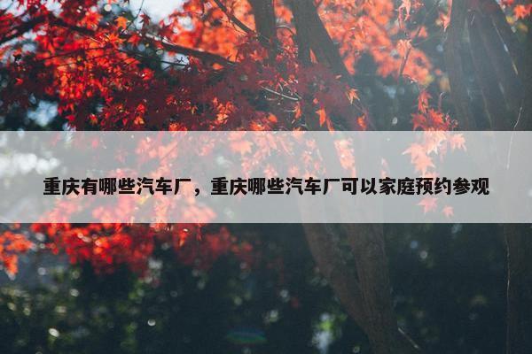 重庆有哪些汽车厂，重庆哪些汽车厂可以家庭预约参观