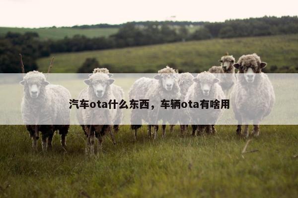 汽车ota什么东西，车辆ota有啥用