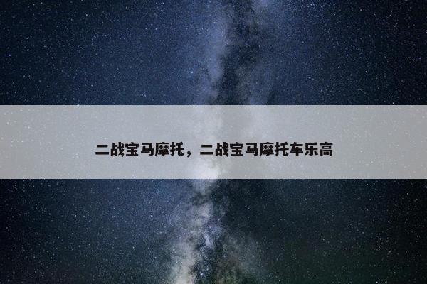 二战宝马摩托，二战宝马摩托车乐高