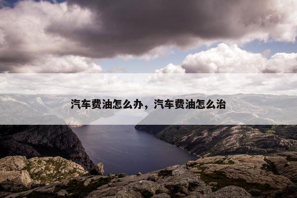 汽车费油怎么办，汽车费油怎么治