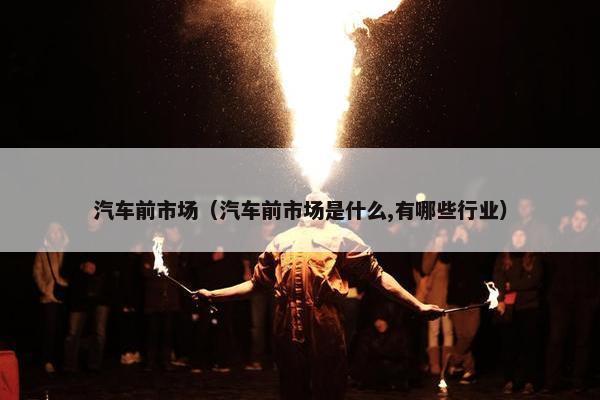 汽车前市场（汽车前市场是什么,有哪些行业）