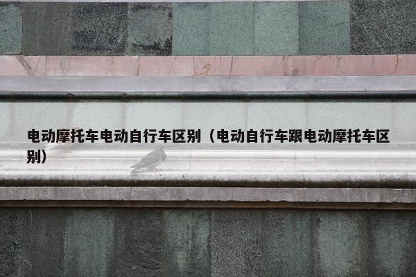 电动摩托车电动自行车区别（电动自行车跟电动摩托车区别）