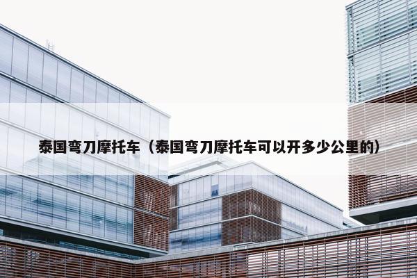 泰国弯刀摩托车（泰国弯刀摩托车可以开多少公里的）