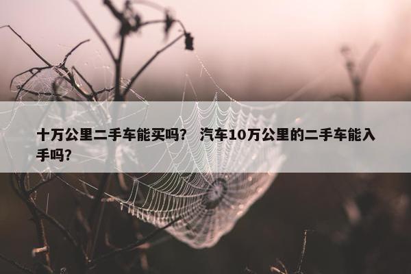 十万公里二手车能买吗？ 汽车10万公里的二手车能入手吗？