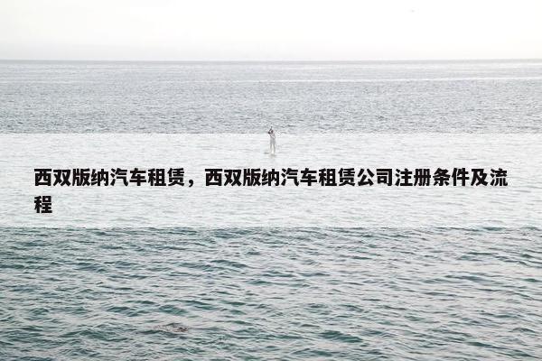 西双版纳汽车租赁，西双版纳汽车租赁公司注册条件及流程