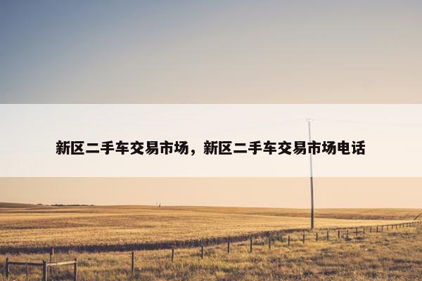 新区二手车交易市场，新区二手车交易市场电话
